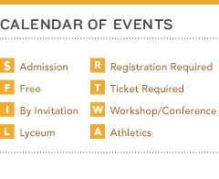 Calendar of Events Legend